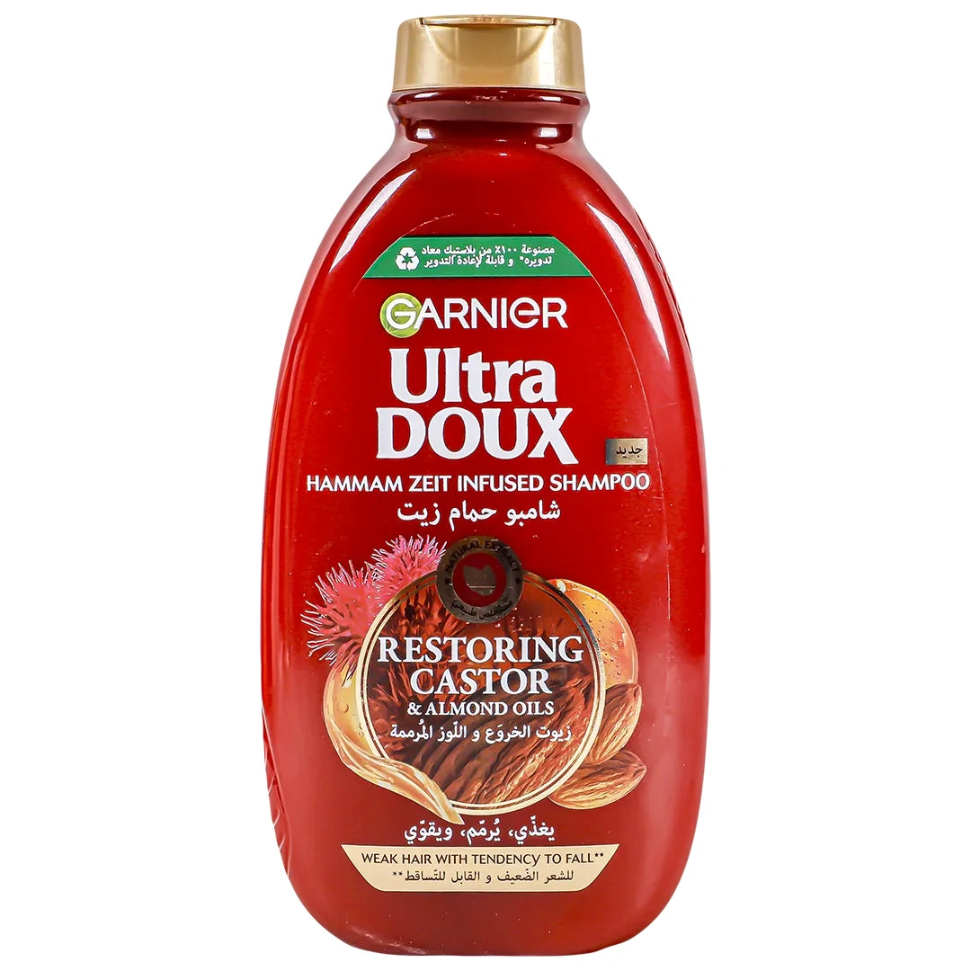 GARNIER ULTRA DOUX SHAMPOING HUILDE DE RICIN ET D AMANDE 200ML