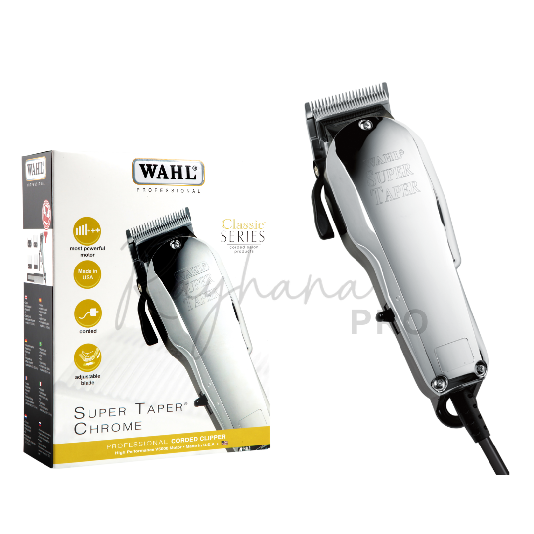 WAHL SUPER TAPER CHROME CORDED CLIPPER