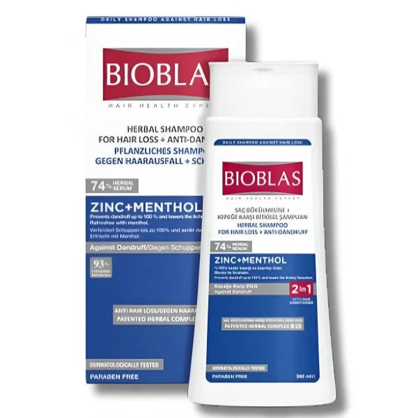 BIOBLAS SHAMPOING ZINC MENTHOL 360ML