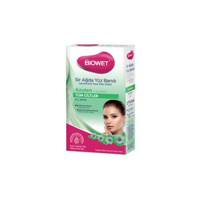 Biowet Wax Face Strips - AZULENE - 27 Pcs