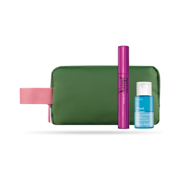 Pupa Kit Mascara Lash Extender + Demaquillant + Trousse Vert
