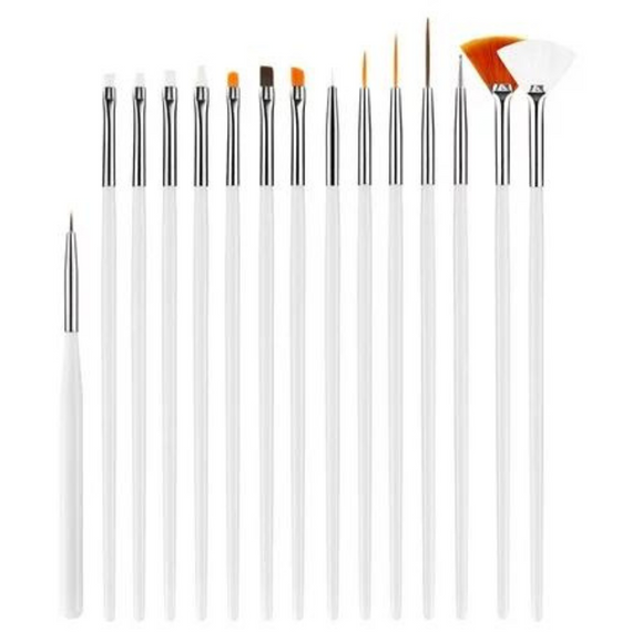 15pcs Pinceaux Nail Art Manicure Carving Dotting Set