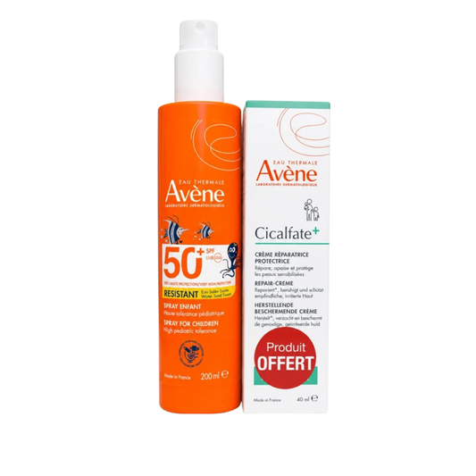 Pack Avène Spray Invisible Pour Enfants SPF 50+ 200ml + Avène Cicalfate Créme Réparatrice Protectrice 40ml