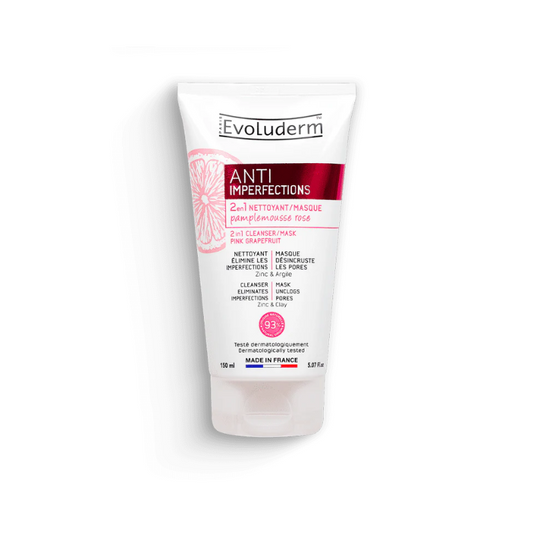 EVOLUDERM 2IN1 NETTOYANT/MASQUE ANTI IMPERFECTIONS 150ML