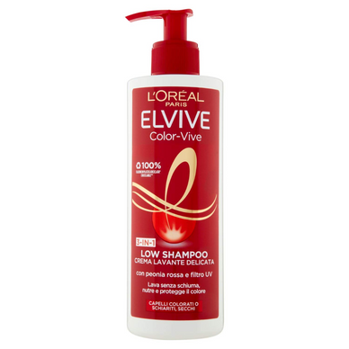 L'Oréal - ELSEVE - Color-Vive Low Shampoing 3en1 Cheveux Colorés 400ml