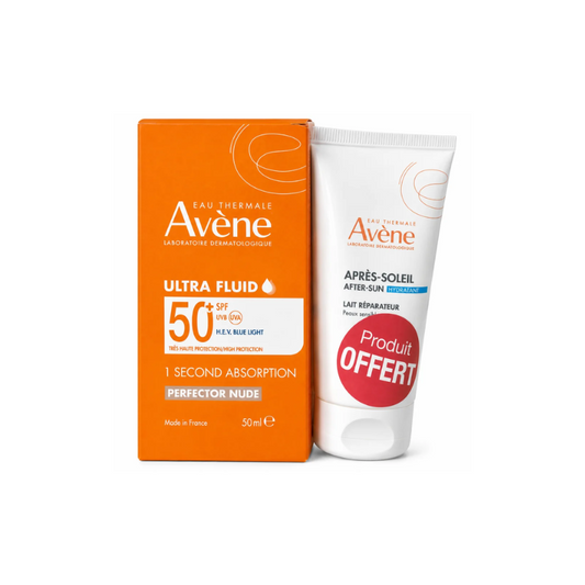 Pack Avène Fluid 1 Second Absorption Perfector Nude SPF 50+ 50ml +Après Soleil 50ml