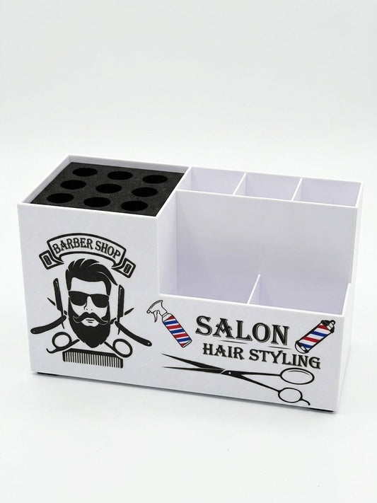 SUPPORT DE RANGEMENT BARBER SHOP BLANC