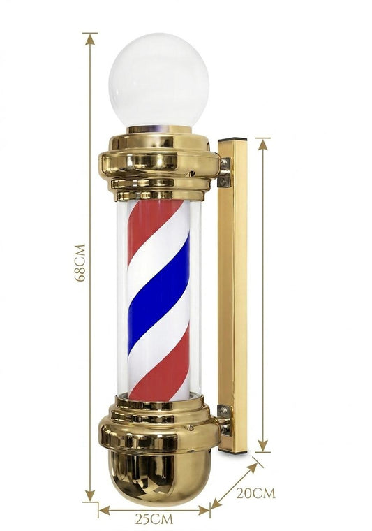 BARBER POLE 68CM GOLD