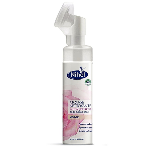 NIHEL MOUSSE NETTOYANTE A L EAU DE ROSE BIO 200ML