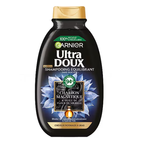 GARNIER ULTRA DOUX SH CHARBON 600ML