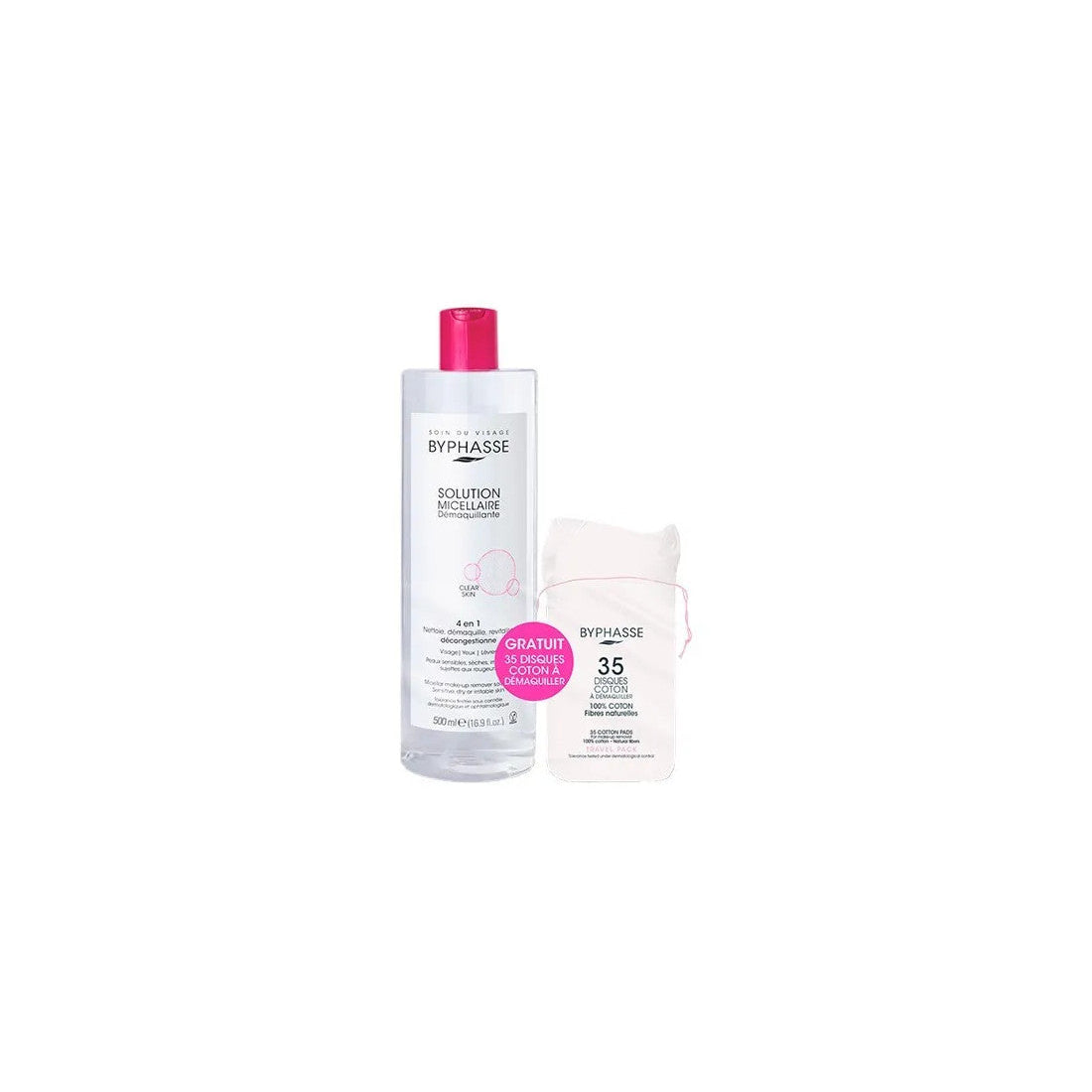 BYPHASSE SOLUTION MICELLAIRE DEMAQ 4EN1 500ML+ 35 UNIT