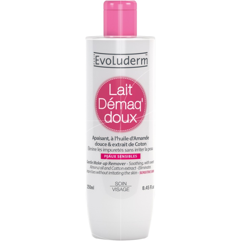 EVOLUDERM LAIT DEMAQUILLANT PEAUX SENSIBLES 250ML