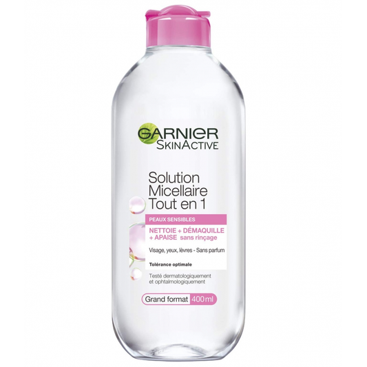 GARNIER SOLUTION MECELAIRE TOUT EN 1 PEAUX SENSIBLES 400ML