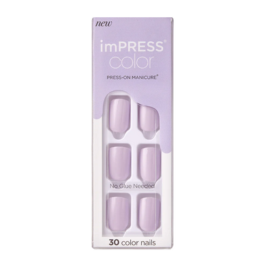 KISS ImPRESS Color Press-On Manicure - Picture Purplect - Taille S