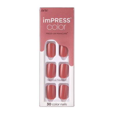 KISS ImPRESS Color Press-On Manicure - Platonic Pink - Taille S