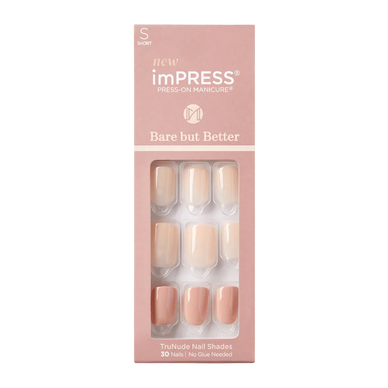 KISS ImPRESS Press-On Manicure Bare but Better - Simple Pleasure - Taille S