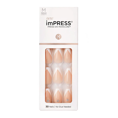 KISS ImPRESS Press-On Manicure - Kimm04c So French - Taille M